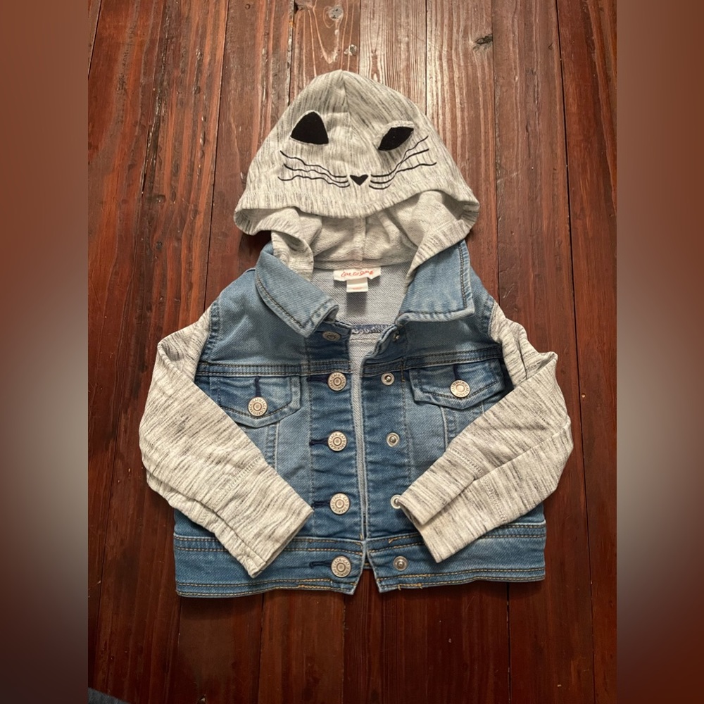 Cat & Jack Denim Cat Jacket Size 12 months